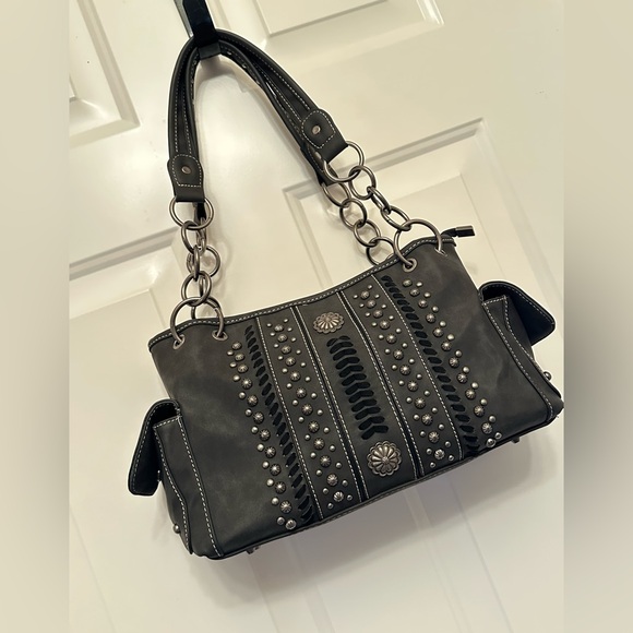 American Bling Handbags - American Bling Studded Concealed Carry Shoulder Bag – Western Style